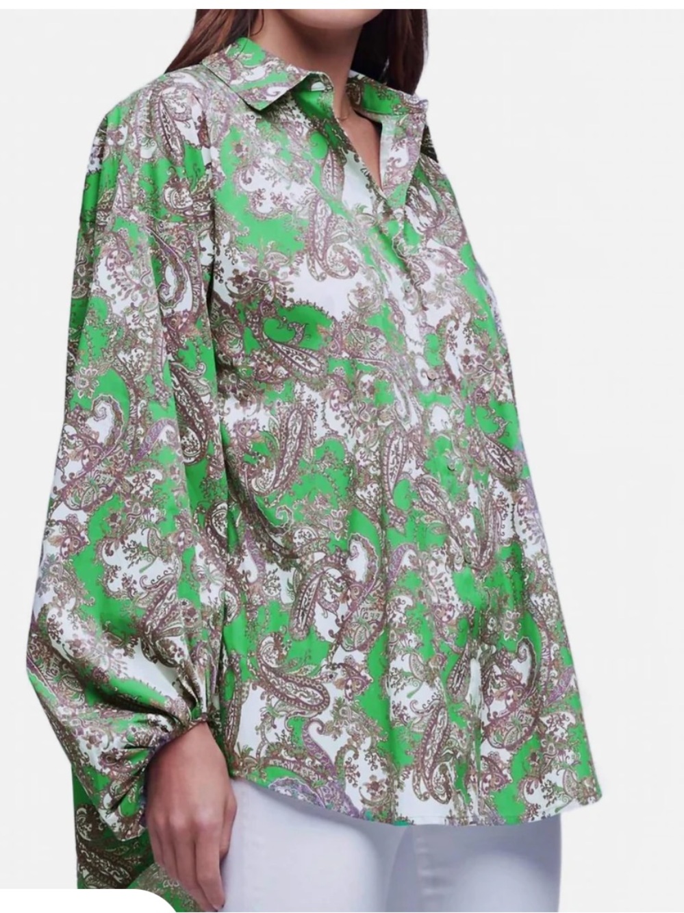 L'AGENCE Mickey Tunic Button-Down Shirt - Picture 3 of 7